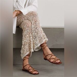 Valentino Garavani Rockstud Net lace up sandals